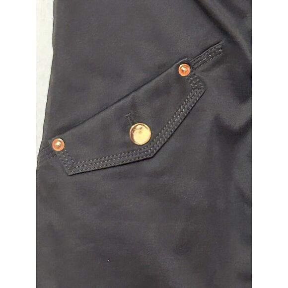 Etcetera Black  Sleeveless Goldtone Hardware Back Zip Dress Size 4 - Picture 5 of 8